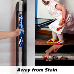 Kuber Industries Fridge Handle Cover | Refrigerator Handle Cover | Fridge Door Handle Protector | Fridge Door Handle Cover | Leaf Kniting Fridge Handle Cover | 2 Piece Set | Blue