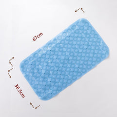 Heart Home Bath Mat | PVC Bathroom Mat | Shower Bath Mat | Floor Tub Mat | Foot Massager Mat | Anti-Skid Shower Bathroom Mat | B-02B | Light Blue