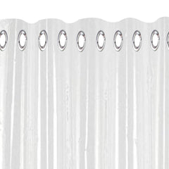 Kuber Industries PVC 30 mm 7 Feet Eyelet AC Curtain (CTKTC5680, Transparent) - 2 Pieces