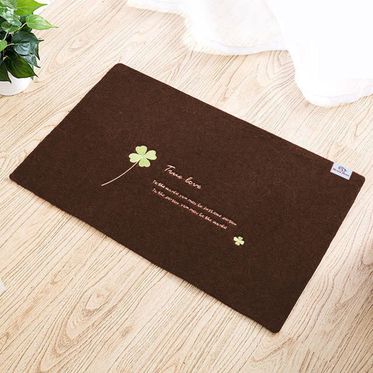 Heart Home Microfiber Door Mat for Porch/Kitchen/Bathroom/Laundry Room,Pack of 2 (Grey) 54HH3989.