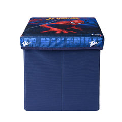 Heart Home Marvel Spider-Man Storage Sitting Stool | Foldable Storage Box | Storage Sitting Stool for Kids Room | Stool For Living Room | Storage Stool Box For Toys | Blue