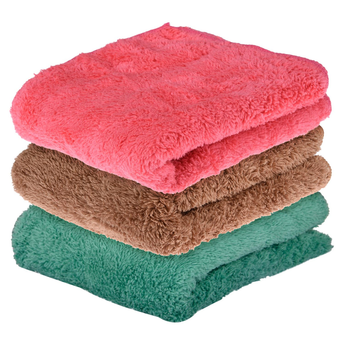 Kuber Industries Cleaning Towel | Reusable Cleaning Cloths for Kitchen | Duster Towel for Home Cleaning | 350 GSM Cleaning Cloth Towel for Car | Bike | 30x60 | Pack of 3 | Multi