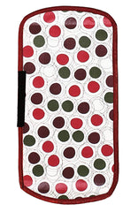 Kuber Industries Circle Design PVC 2 Pieces Fridge/Refrigerator Handle Cover (Maroon & Cream) CTKTC33601