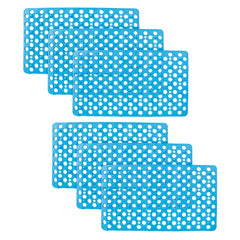 Kuber Industries Bathroom Mat|Anti Slip Mat for Bathroom Floor|Durable,Wear Resistant & Easy to Maintain|Foot Massager Door Mat with Water Drainage Holes|HY-03|40 x 70 cm,Sky Blue (Pack of 6)