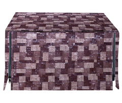 Kuber Industries PVC 3D Check Printed Microwave Oven Cover,25 LTR. (Brown)-HS43KUBMART26045,Standard,HS43KUBMART026045