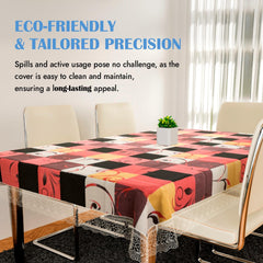 Heart Home Dining Table Cover | PVC Table Cloth Cover | 6-Seater Table Cloth | Table Protector Cover | Table Cover for Dining Table | Check Print Table Cover | 60x90 Inch | DTC | Multi