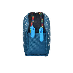 Heart Home Pencil Pouch|Rexine Stationary Pouch|Pencil Utility Pouch|School Pencil Case for Kids|Pen-Pencil Box for Kids|2 Zipper Pencil Organizer|Star Pencil Pouch|Pack of 2|Blue