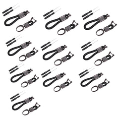 Kuber Industries Keychain/Keyring/Key Tag|Car Key Clip, Key Holder, Key Organizer|Pack of 10| (Black)