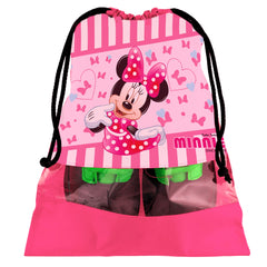 Kuber Industries Portable Travel Shoe Bags Dust-Proof Shoe Organizer Space Saving Storage Bags, Disney Print (Set of 18,Black & Grey & Pink) -HS_35_KUBMARTS18124