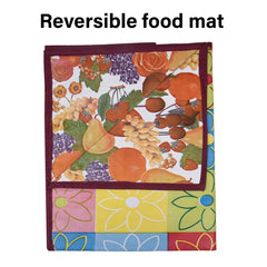 Heart Home Food Mat | Bedsheet Protector for Home | Reversible Bed Server Mat | Check-Design Mattress Protector for Home | Food Mat for Kids | 92 cm | Yellow