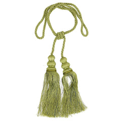 Kuber Industries Polyester 2 Pieces Curtain Tie Back Tassel Set (Green) CTKTC33468