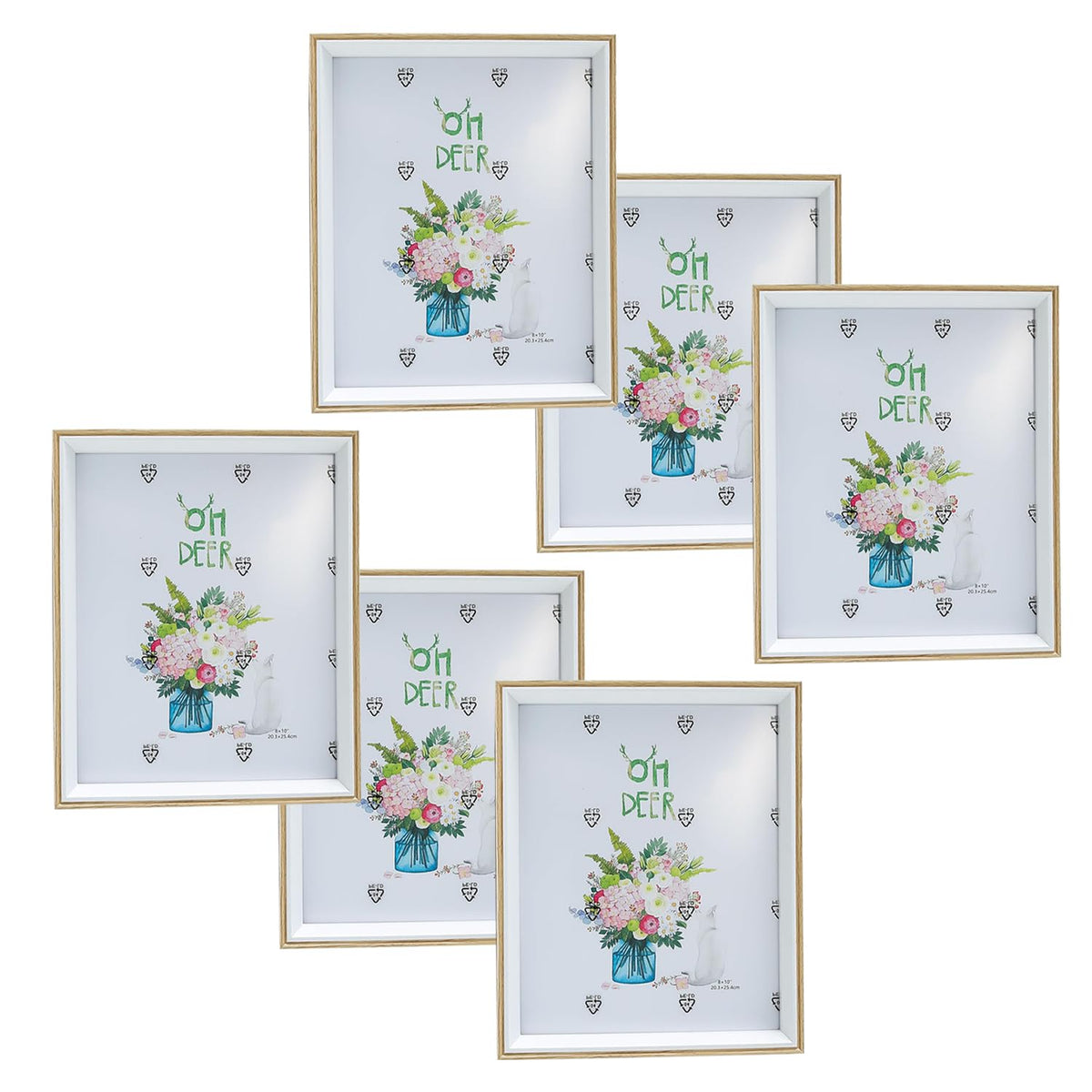 Kuber Industries Photo Frame For Home Décor|Use Horizontal & Vertical|Crystal Clear Glass|Perfect For Home, Office And Shop "21.8x26.9CM"-Pack of 6 (Natural)