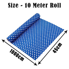 Heart Home Shelf Liner | Kitchen Cabinet Shelf Protector | Kitchen Liners for Cabinets and Drawers | Drawer Liner Mat | Dot-Print Shelf Liner Cabinet Mat | 10 MTR | Royal Blue