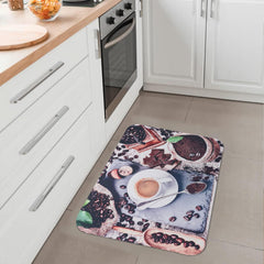 Kuber Industries PVC Kitchen Floor Mat|Anti-Skid Backing|Mats for Kitchen Floor |Easily Washable|Idol for Home, Kitchen Entrance| CF-220810 |Pack of 4| Multi