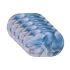 Kuber Industries Bath Mat | PVC Bathroom Mat | Shower Bath Mat | Floor Tub Mat | Diatom Mud Oval Mat | Anti-Skid Shower Bathroom Mat | CF-220814 |Pack of 5| Multi