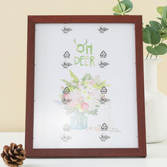 Kuber Industries Photo Frame For Home Décor|Use Horizontal & Vertical|Crystal Clear Glass|Perfect For Home, Office And Shop "21.8x26.9CM"-Pack of 2 (Brown)