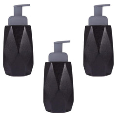 Heart Home Foam Soap Dispenser | Stoneware | Ceramic Handwash Bottle for Kitchen | Soap Dispenser for Wash Basin | Bathroom Accessories (Pack of 3)