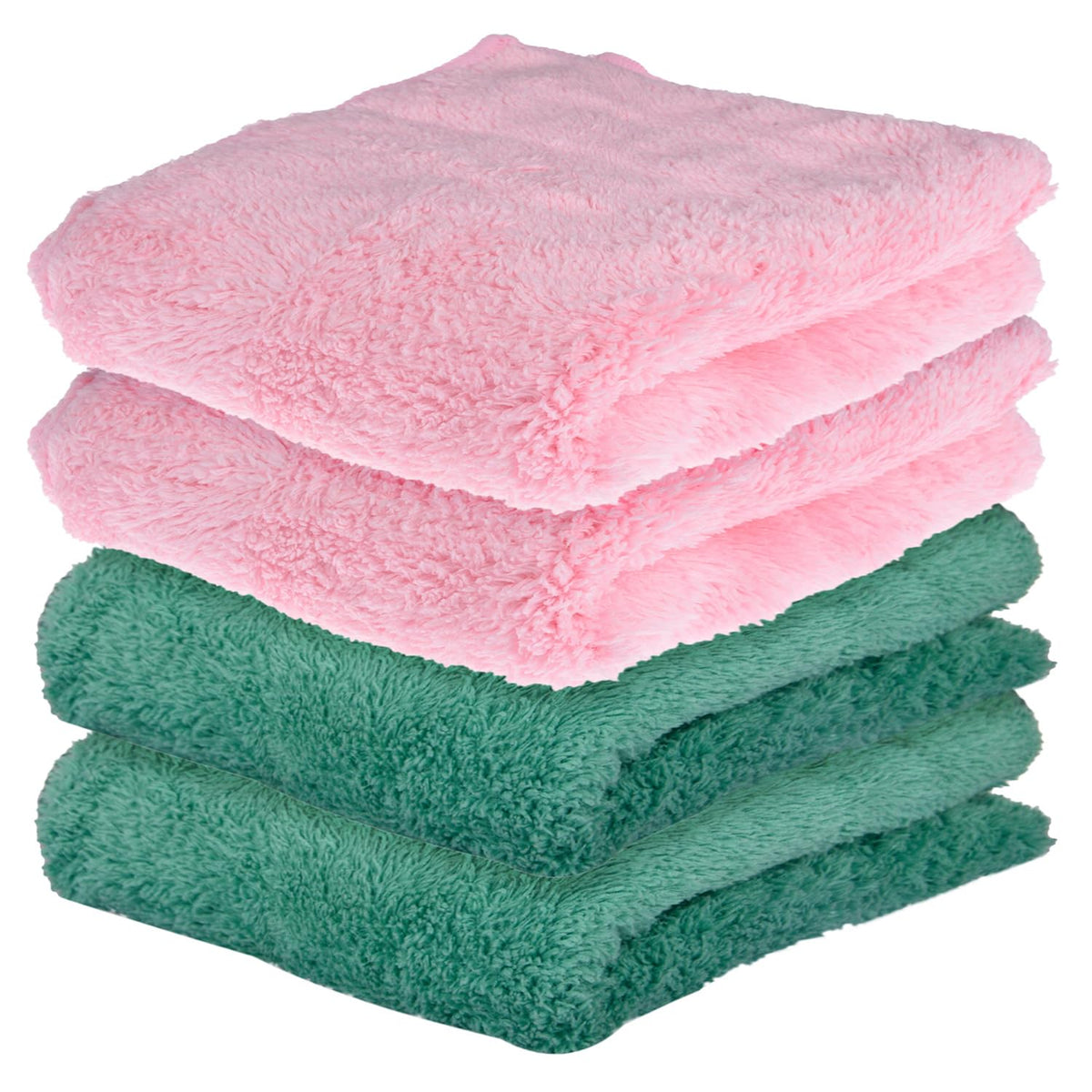 Kuber Industries Cleaning Towel | Reusable Cleaning Cloths for Kitchen | Duster Towel for Home Cleaning | 350 GSM Cleaning Cloth Towel for Car | Bike | 30x60 | Pack of 4 | Multi