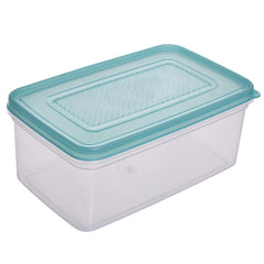 Heart Home Plastic Multipurpose MPC Small & Big Transparent Air Tight Food Storage Kitchen Container (Set of 2, Green)- HEART3589