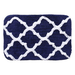Urbane Home Super Soft Door mat|Microfiber Anti-Slip Water Absorbant Fluffy Floor Mat|Entrance Mat for Kitchen,Bedside,Door,Living Room,60x40 cm,Pack of 2|Blue and Brown