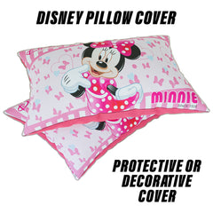 Kuber Industries Disney Minnie Pillow Cover | Silk Pillow Cover | Soft Pillow Cover | Luxurious Pillow Cover For Home | Set of 6 | 16x24 Inch | Pink