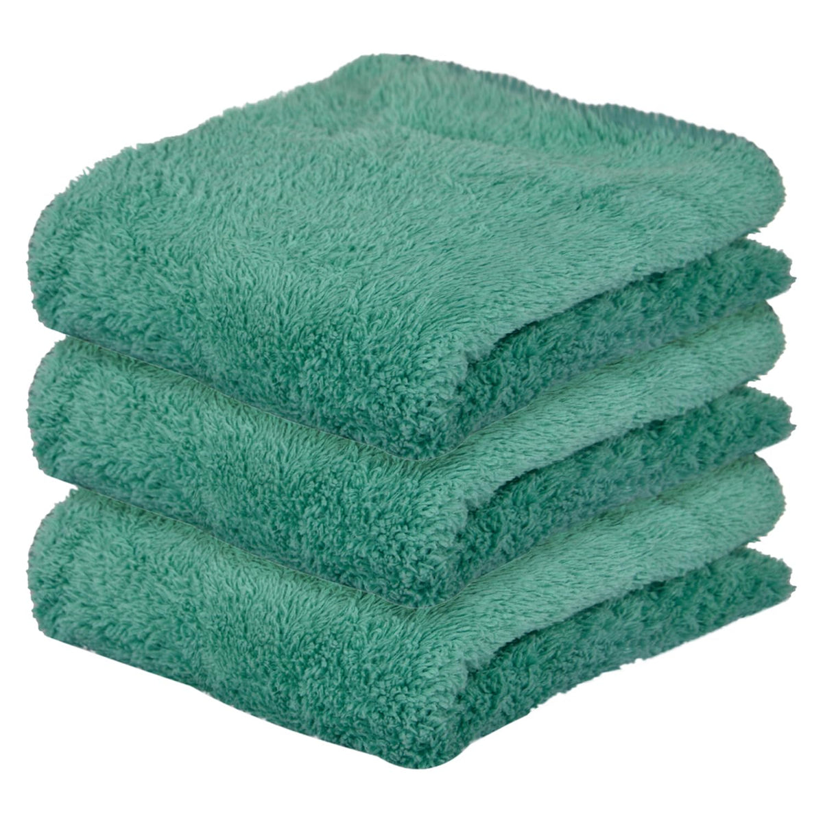 Kuber Industries Cleaning Towel | Reusable Cleaning Cloths for Kitchen | Duster Towel for Home Cleaning | 350 GSM Cleaning Cloth Towel for Car | Bike | 30x60 | Pack of 3 | Green