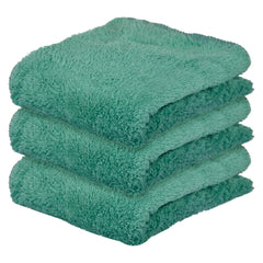 Kuber Industries Cleaning Towel | Reusable Cleaning Cloths for Kitchen | Duster Towel for Home Cleaning | 350 GSM Cleaning Cloth Towel for Car | Bike | 30x60 | Pack of 3 | Green