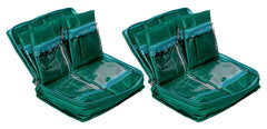 Kuber Industries Portable Jewellery Organizer With 6 Tranasparent Pockets, Set of 2 (Green)-HS_38_KUBMART21235