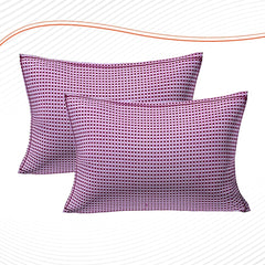 Homestic Double Bedsheet|Cotton 120 TC Luxury Printed Soft & Lightweight Bedsheet with 2 Pillow Covers (Pink & White)