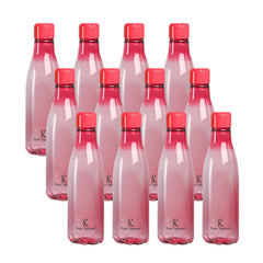 Kuber Industries BPA Free Plastic Water Bottles | Unbreakable, Leak Proof, 100% Food Grade Plastic | for Kids & Adults | Refrigerator Plastic Bottle Set of 4|Pink (Pack of 3)