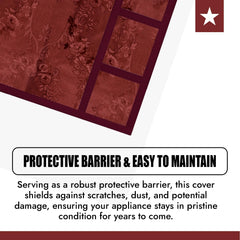 Kuber Industries Fridge Top Cover | Fridge Top Cover with Pockets | Refrigerator Top Cover for Kitchen | Fridge Top Cover with 6 Utility Pockets | 305 Fridge Top Cover | Maroon