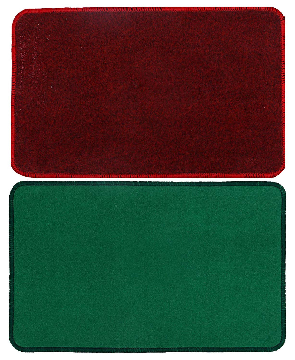Kuber Industries Microfiber Anti Slip 2 Pieces Bath Mat 22"x14", Red and Green - CTKTC22020