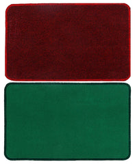 Kuber Industries Microfiber Anti Slip 2 Pieces Bath Mat 22"x14", Red and Green - CTKTC22020
