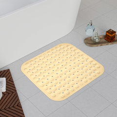 Kuber Industries Bath Mat | PVC Bathroom Mat | Shower Bath Mat | Square Bath Tub Mat | Foot Massager Mat | Anti-Skid Floor Mat | Shower Mat | Cream