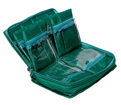 Kuber Industries Portable Jewellery Organizer With 6 Tranasparent Pockets, Set of 2 (Green)-HS_38_KUBMART21235