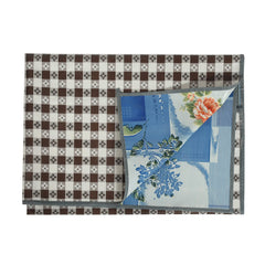 Kuber Industries Floral Print PVC Center Table Cover/Table Cloth for Home Decorative Luxurious 4 Seater, 60"x36" (Brown) 54KM4264