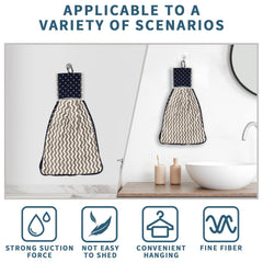 Kuber Industries Napkin | Washbasin Hanging Napkin | Kitchen Towel with Ties | Napkin for Kitchen | Zig Zag Napkin for Bathroom | Hand Towel for Kitchen | Pack of 4 | Gray