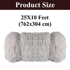 Kuber Industries Bird Net | Nylon Bird Control Net | Net for Balcony | Child Protection Net | Anti Bird Net | Net for Pigeon | Monkey Net | Net for Graden | 25X10 Feet | White