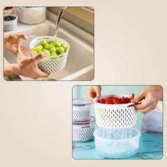 Kuber Industries 18 Pcs Food Containers | Round Storage Box for Fridge | Vegetable Fruit Strainer Basket | Refrigerator Storage Box | Containers With Airtight Lid | HXP00282 | Transparent | Pack of 6