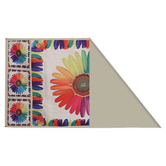 Kuber Industries Flower Printed Polyster Fridge Top Cover With 6 Utility Side Pockets (Multicolor)