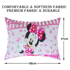 Kuber Industries Disney Minnie Pillow Cover | Silk Pillow Cover | Soft Pillow Cover | Luxurious Pillow Cover For Home | Set of 6 | 16x24 Inch | Pink