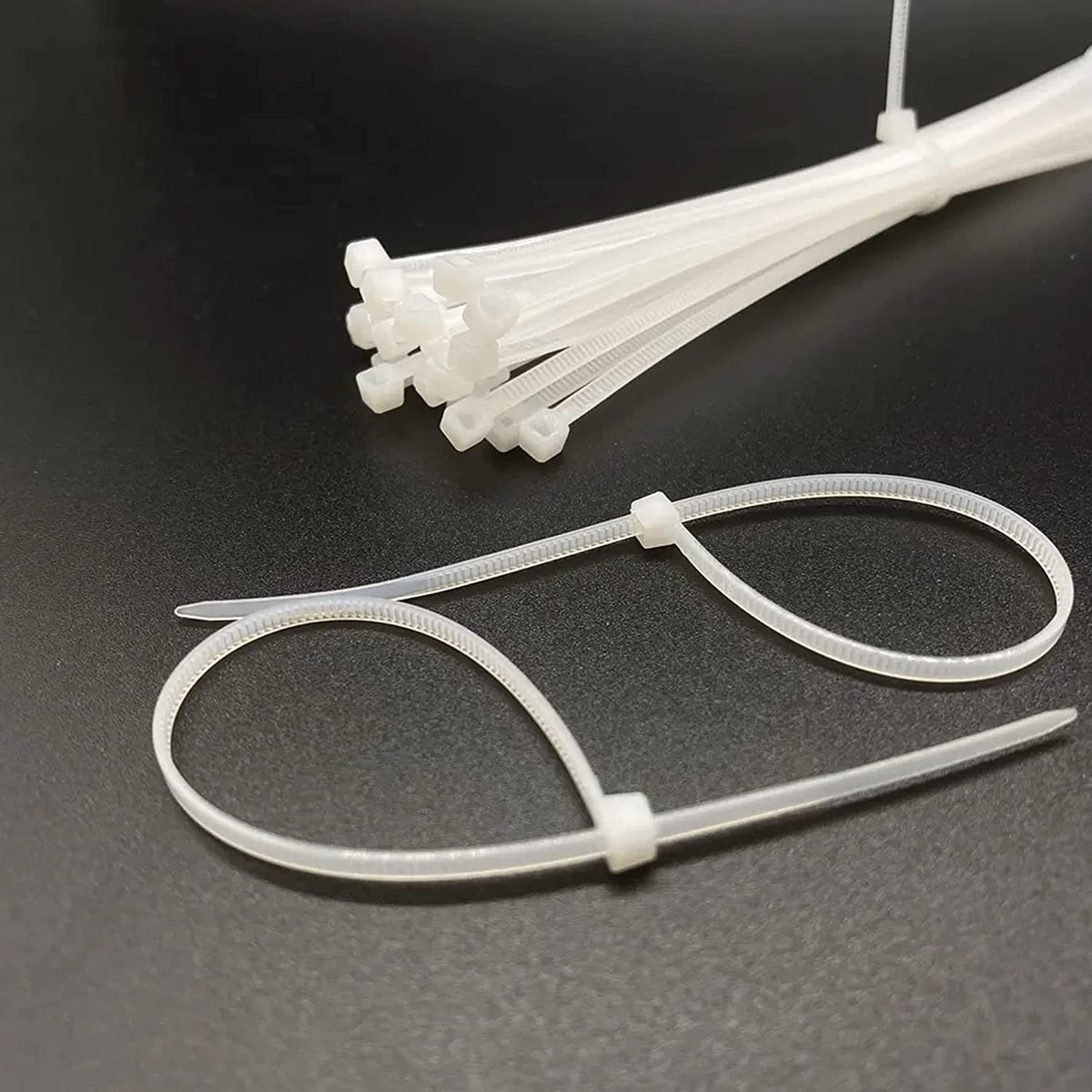 Heart Home 150 MM Self Locking Cable Ties|Heavy Duty Nylon Zip Ties|Pack of 100 (White)