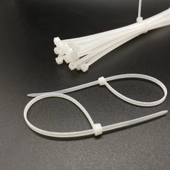 Heart Home 150 MM Self Locking Cable Ties|Heavy Duty Nylon Zip Ties|Pack of 100 (White)