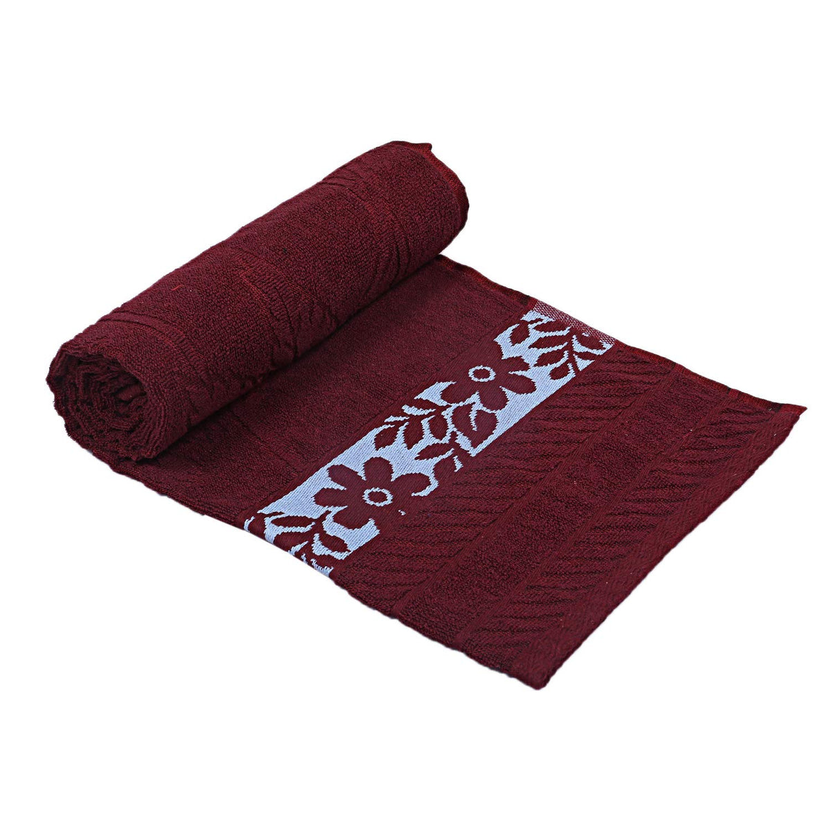 Kuber Industries 100% Cotton Bath Towel 27" x54 (Maroon) -CTKTC8910