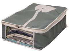 Heart Home Non Woven Shirt Cover Set of 2 Pcs,Grey CTHH11853