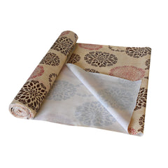 Heart Home Rangoli Printed PVC Anti Slip Skid Shelf Mat, 10 Mtr (Sand)