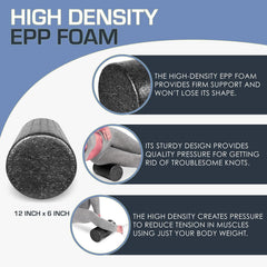 Kuber Industries Foam Roller For Exercise, Back Pain, Knee Pain-Pack of 5 (Black)