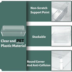 Heart Home Storage Organizer Set | Kitchen Organizer | Makeup Organizer Tray Set | Desk Drawer Divider Tray | Multi-Purpose Organizer Set | Stationery Organizer | 9 Piece Set | Transparent