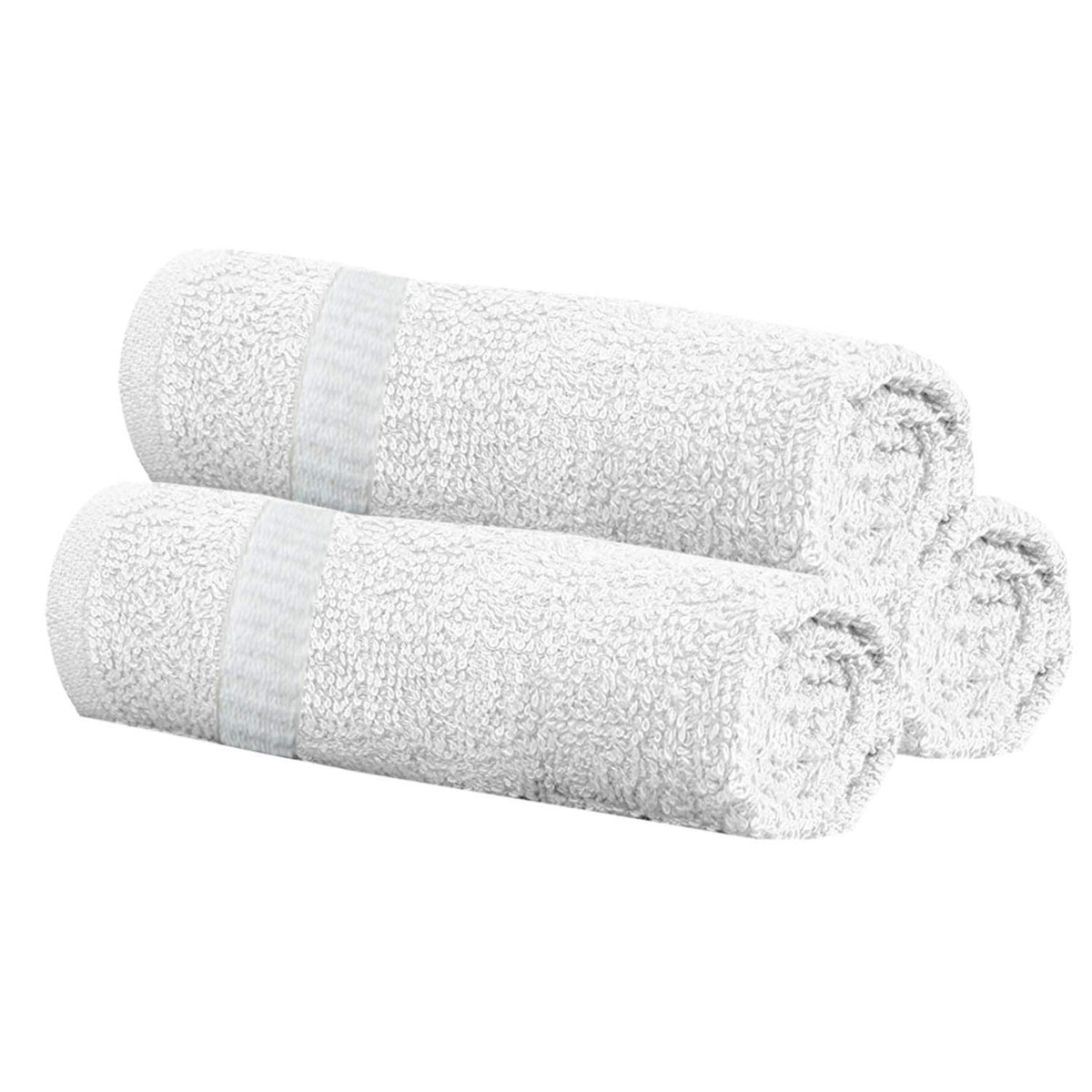 Kuber Industries Cotton 400 GSM Face Towel Set 14x21 White, 3 Pieces -CTKTC8599, Standard (CTKTC08599)