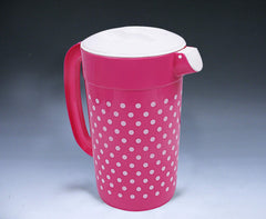 Kuber Industries Plastic 2 Pieces Drinking Water Jug 2400 ML (Pink) -CTLTC12527